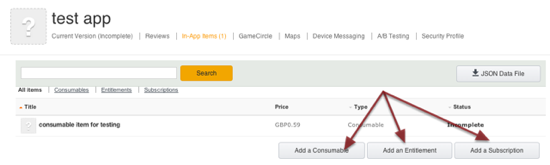 2. Setting up a stack to access in-app purchases