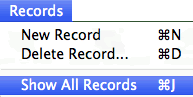 Records Menu