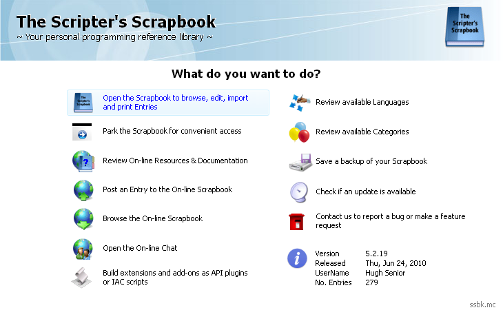 The Scripter's Scrapbook